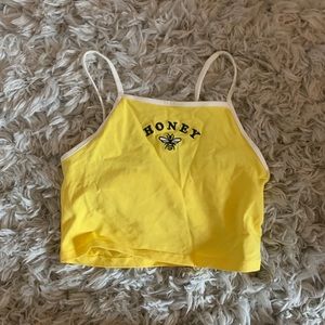 Forever 21 Yellow Crop Top